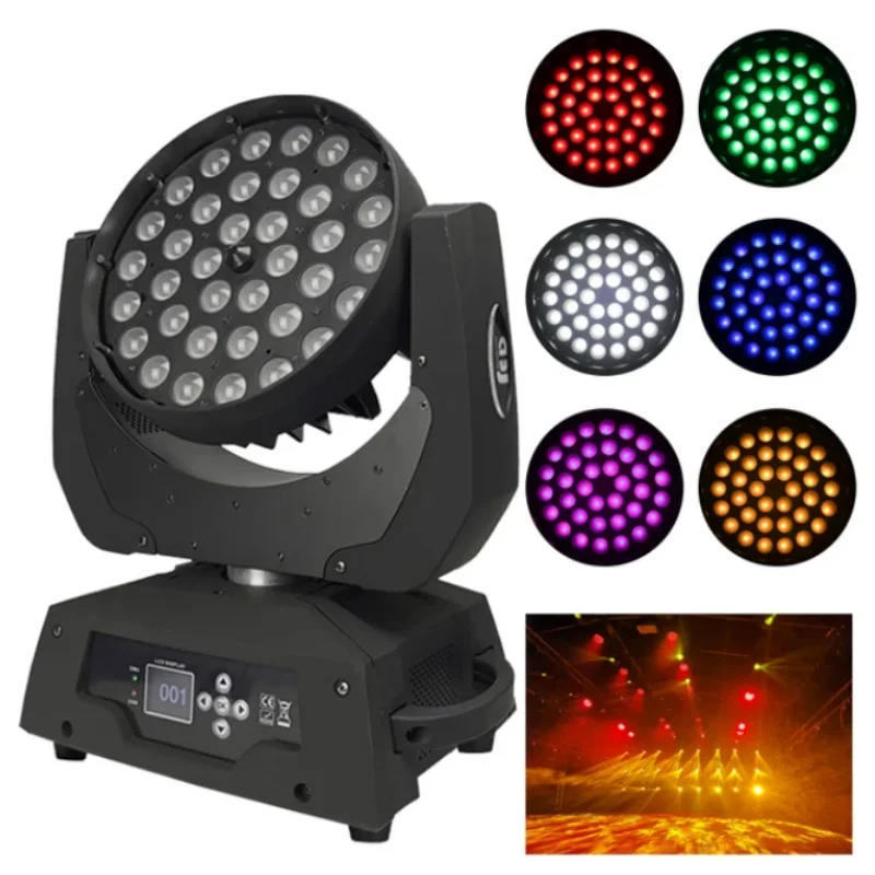 Lotus 36X10w Zoom Wash Beam Led Moving Head Light Pixel Zoom Led Moving Head Light with Rgbw 4in1 16Chs Dmx control for Dj disco