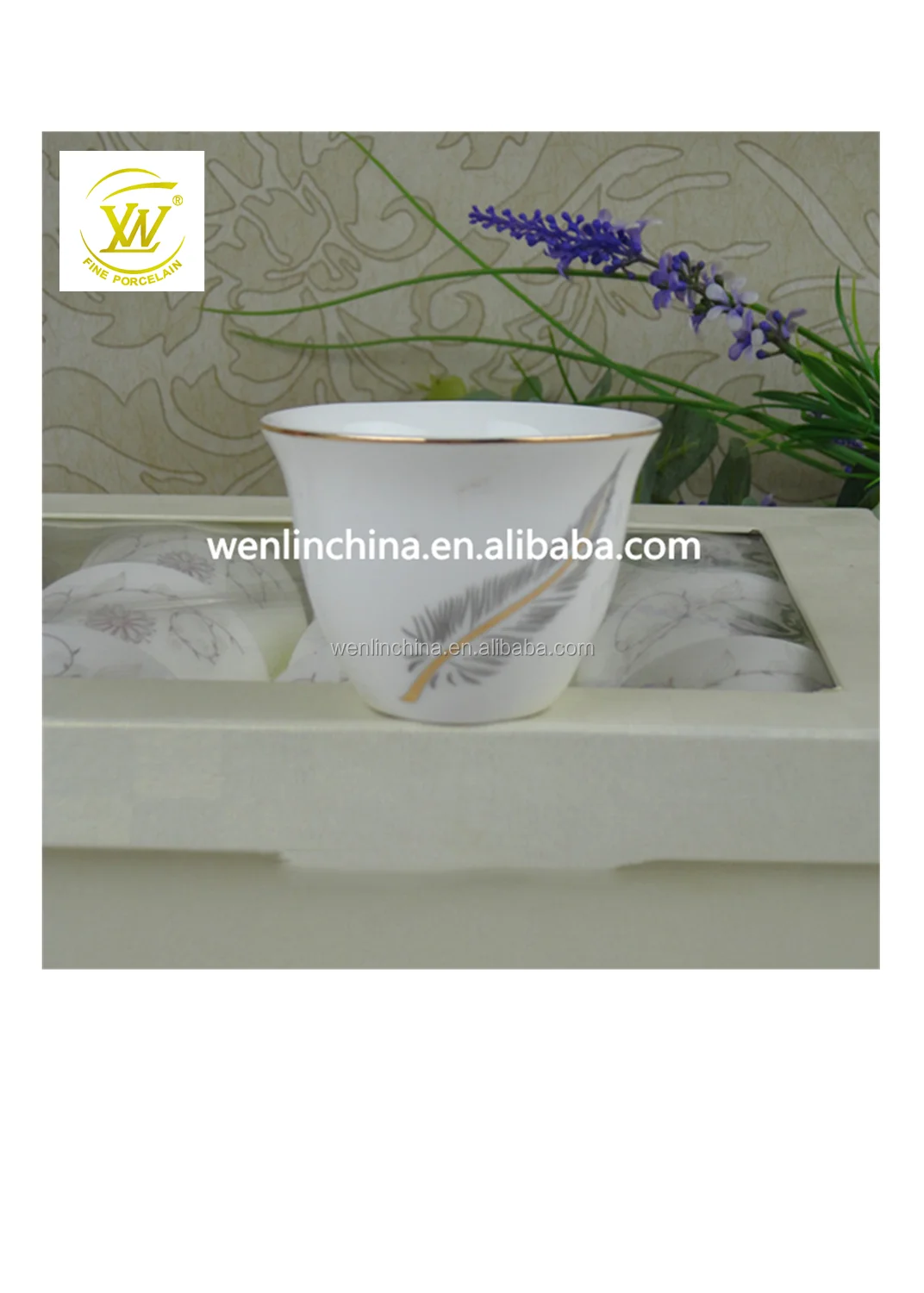 Wholesale factory price wholesale low ceramic arabic 60cc 80cc 120cc porcelain ethiopian cawa coffee cup without handle