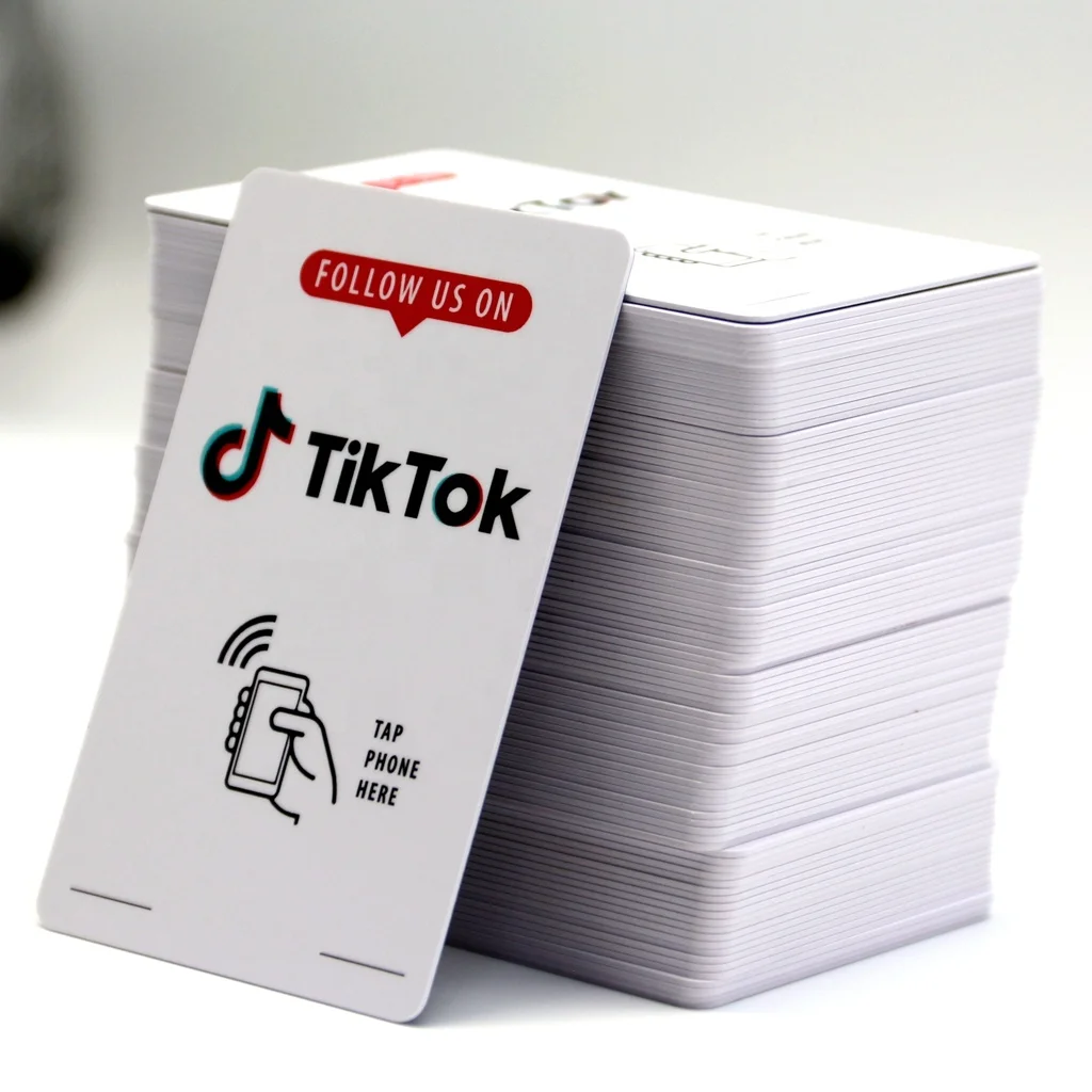 Custom Touchless Nfc Tag Cards Tappable Google Review Cards Pvc Card With Chip NTAG215