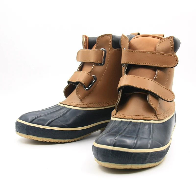 Custom Comfortable Winter Wellies Waterproof Quilted Rain Warm Bean Winter Snow Duck Boots for Women Men Wholesale