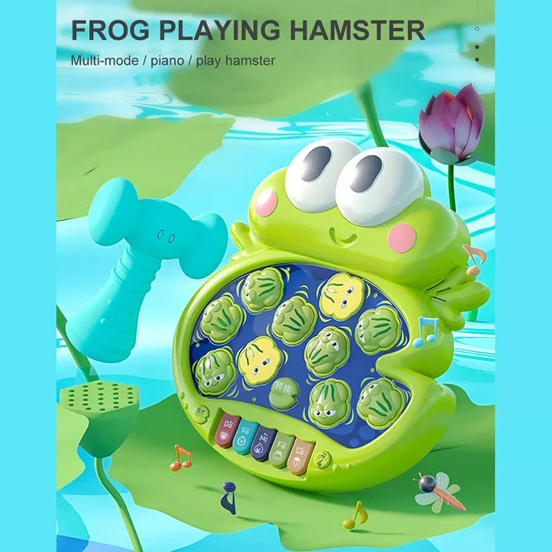 Electric Musical Hammer Whack Frog Play Machine Piano Keyboard Early Educational Beat Toys