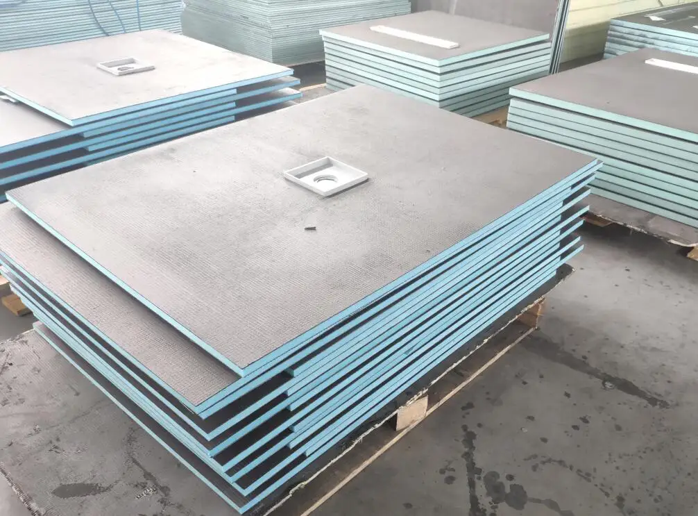 tile backer board  xps shower tray