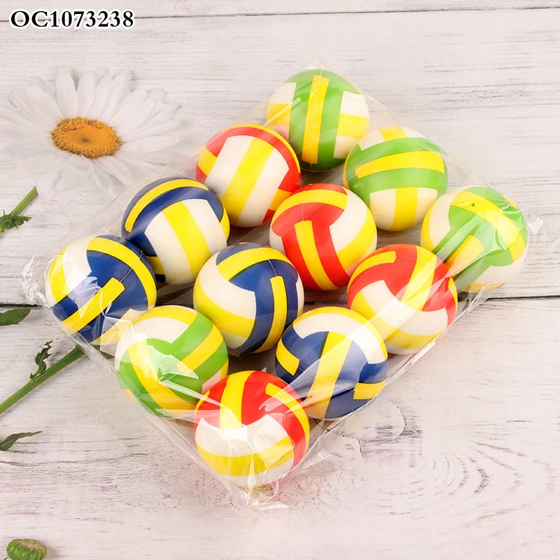 Wholesale 6.3cm diy stress relief toys rubber ball soft squeeze volleyball ball for kids game to play