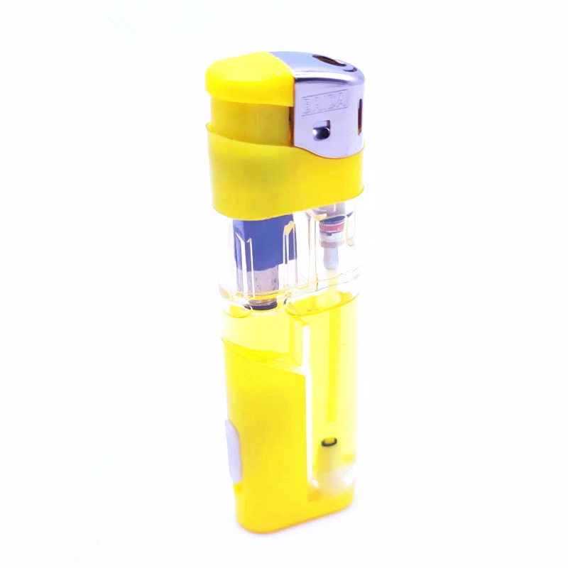 20+ Years factory wholesale L002 with LED light colored gas refillable plastic electronic smoking lighter