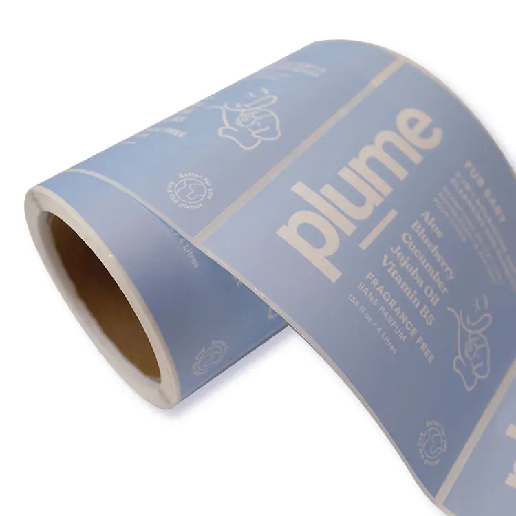 custom waterproof self adhesive soft touch label cleansing dog shampoo bottle label sticker printing