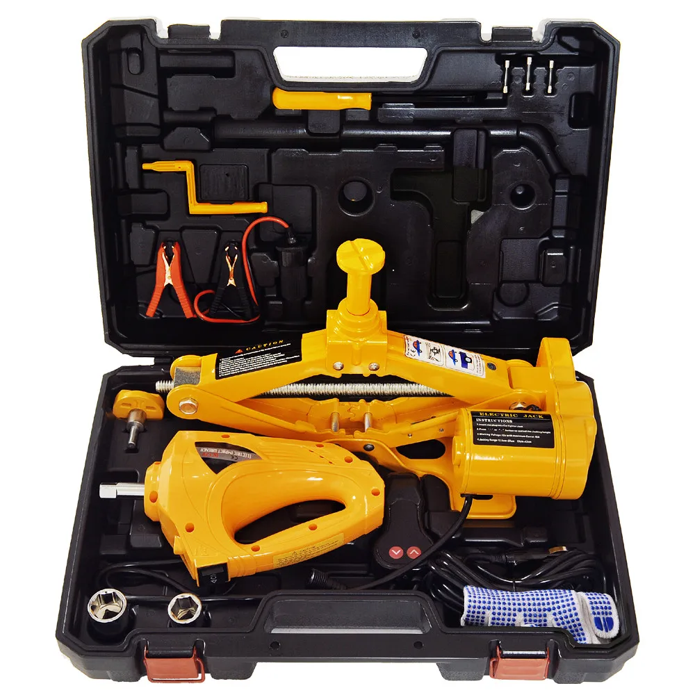 Портативный Электрический гидравлический домкрат для автомобиля, 12 В постоянного тока, 100 Вт 3 в 1, 3-тонный Автомобильный домкрат, подъемный набор, комплект для автоматического ремонта автомобиля