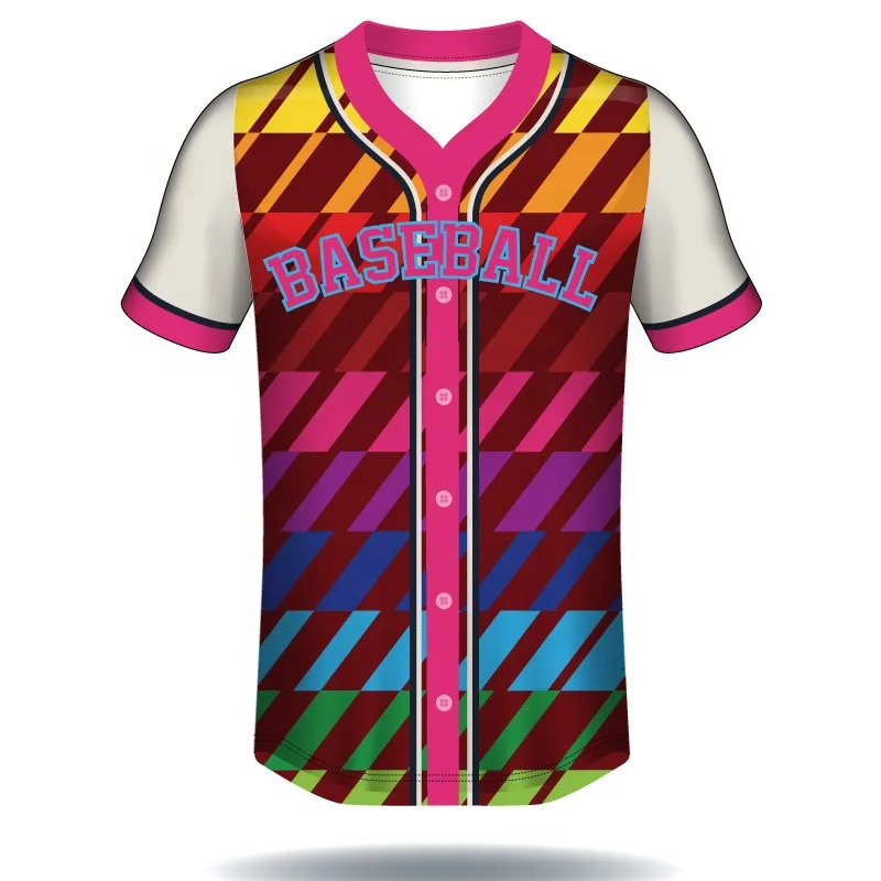 Cheap Custom Made Sublimated Plain Baseball Jersey For Kids