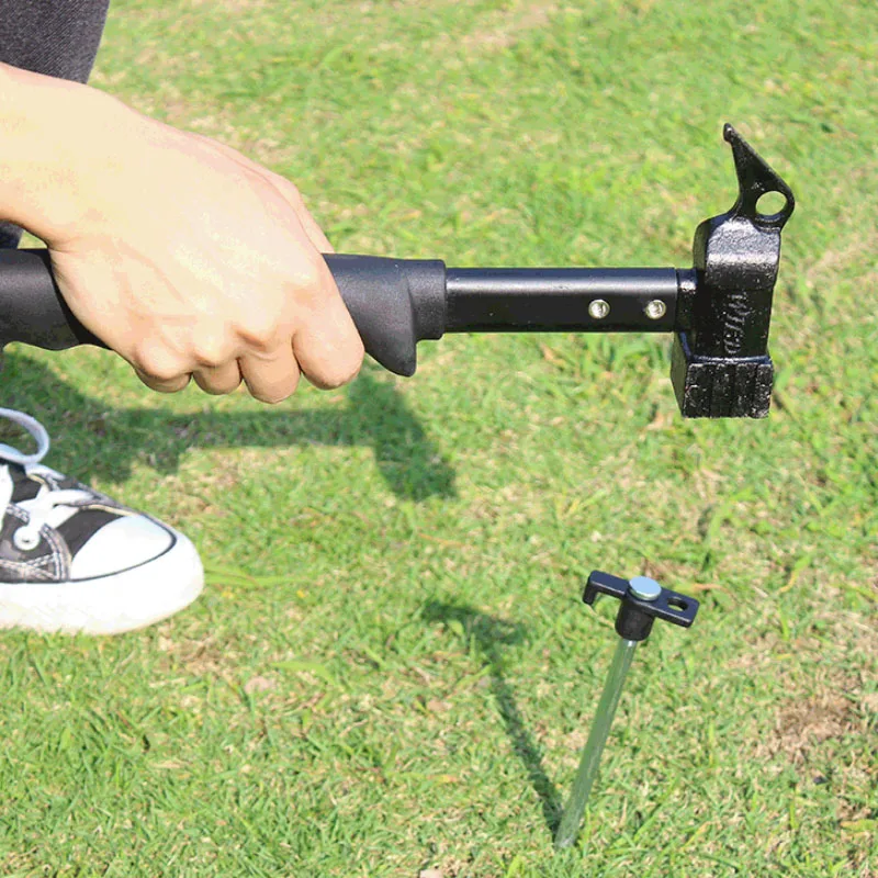 Outdoor Hiking Camping Aluminum Multi-Function Tent Hammer Stake Remove Mallet