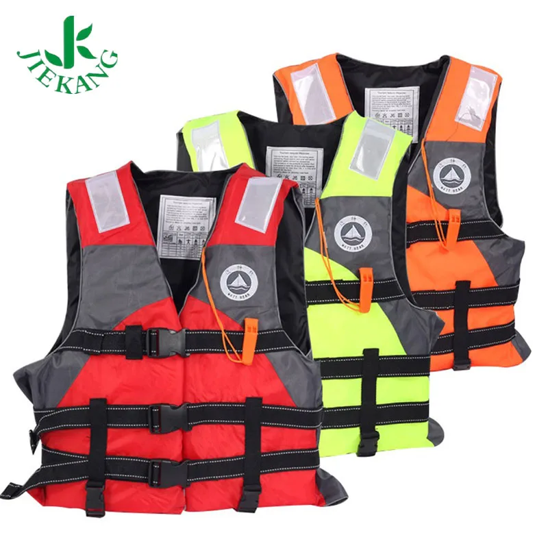 Hot sale Adult Life Jacket Reflective Floating Life Vest Water Safety Swimming Training Oxford Life Jacket For Sale