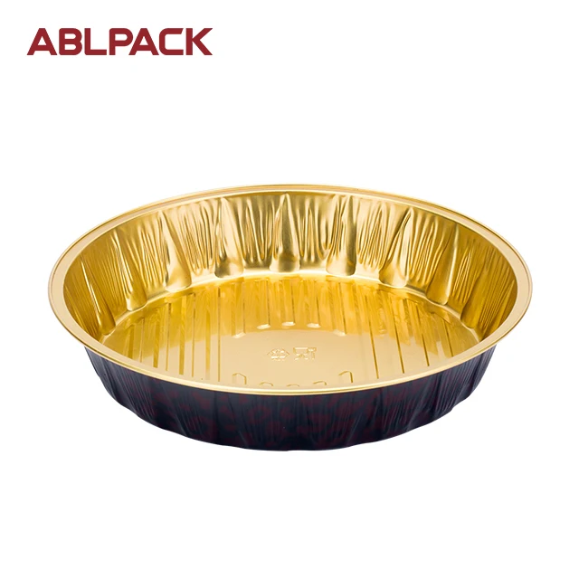 ABL1250ml Durable printed Aluminum Foil Making Machine Pie Pizza Pan  Disposable Aluminum Foil Containerwith Lids Baking