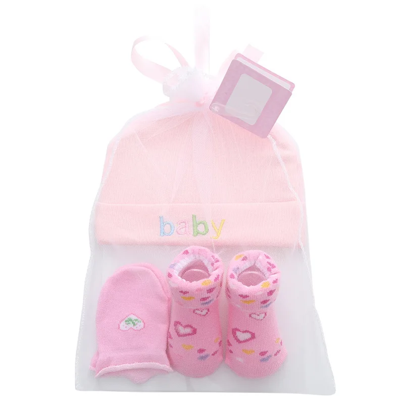 New Arrival Baby Shoes spring Winter Warm Toddler gift Cartoon Boots hat socks