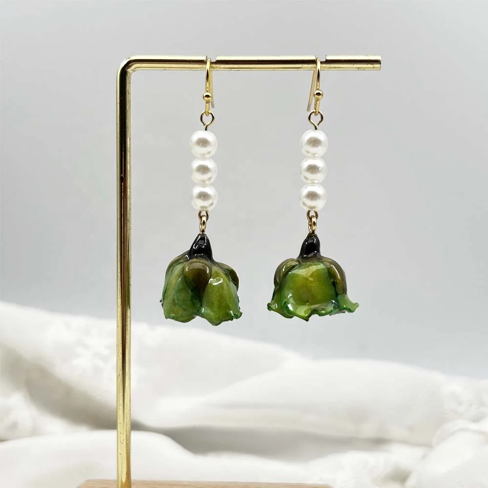 Женские серьги из натурального золота нержавеющей стали