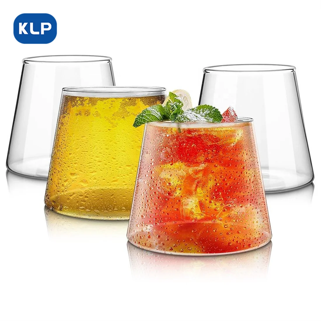 KLP Bar Whisky Shot Glasses Mount Fuji Cocktail Tumbler Shaped Glass Drinking Cup