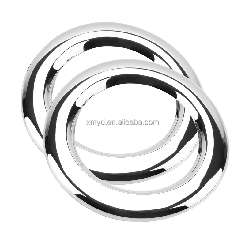 Car Spare Accessory Left/Right Car Fog Light Cover Frame Custom ABS Plastic Chrome Car Lamp Frames With 3M Tape