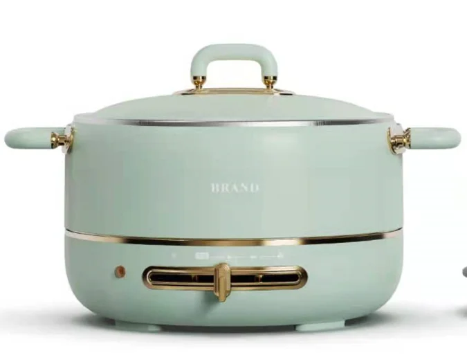 Home appliance hot pot cooker stainless steel cheap price small electronic griddles skillets Electronic hot pot