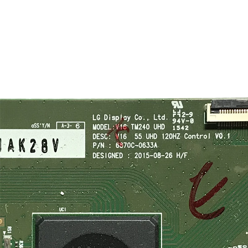 6870C-0633A V16 55 UHD 120HZ T-CON Board 6870C Plate For LG Logic Board LG TV Tcon Board Original Display Equipment 6870C 0633A
