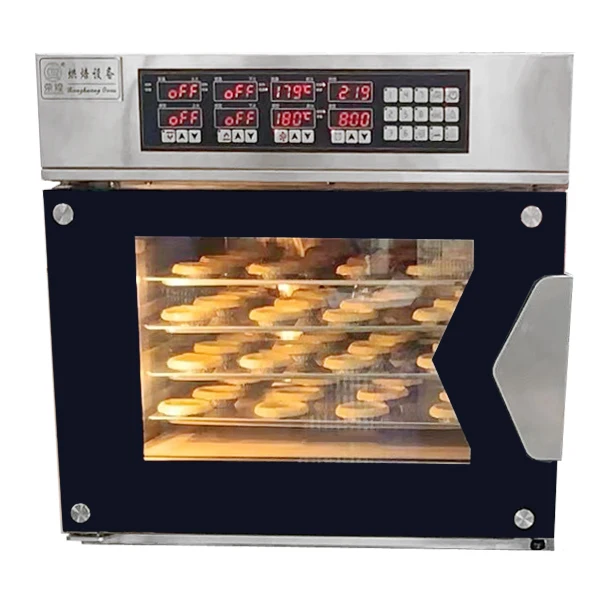 60L multifunctional high quality efficient 4-layers electric spray pizza baking hot air convection oven