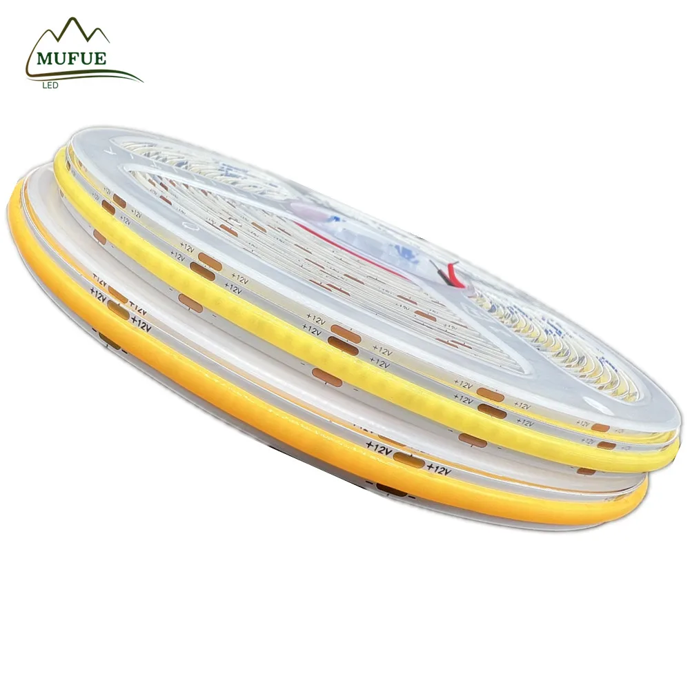 Smart Life APP tuya cob led strip Without drive COB CRI90+ High Lumen Super Bright Lead-Free Material ac220v Flexible LED Tape