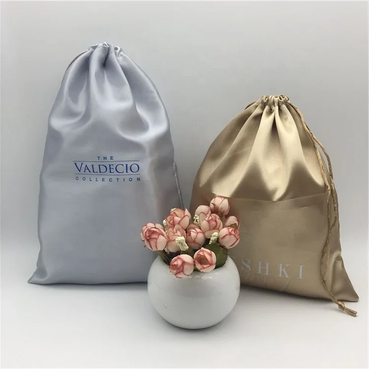 Promotional Satin Shoe Drawstring Bag , Satin Dust Bag