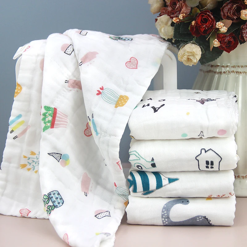 Soft and breathable kid wash face towel 100% organic baby cotton towel