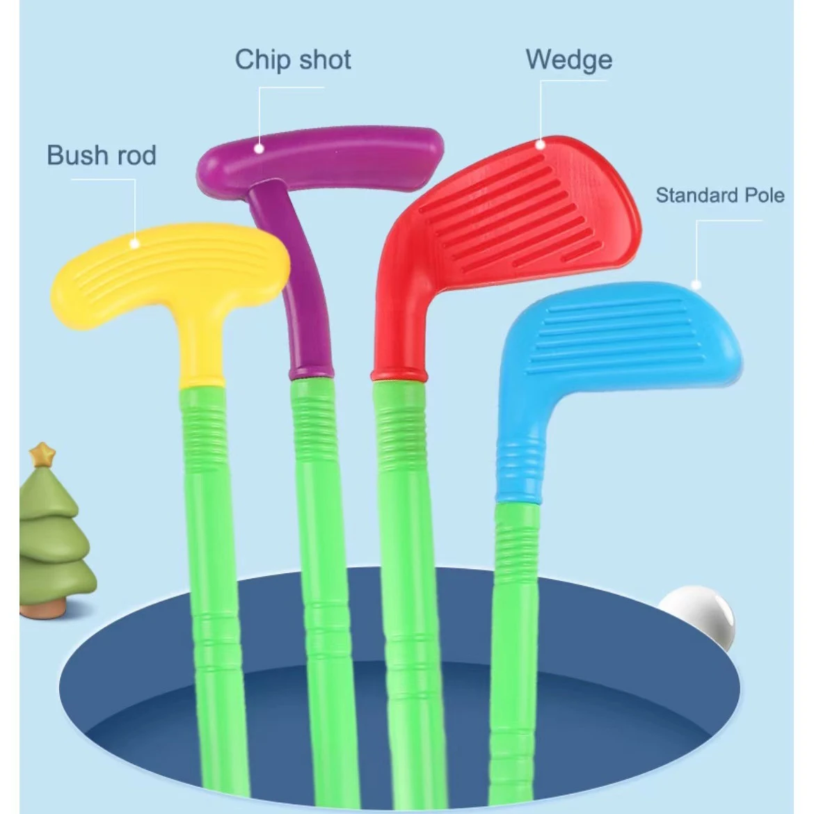 2023 Kids outdoor sport toy golf ball games mini golf play set toddler indoor toy