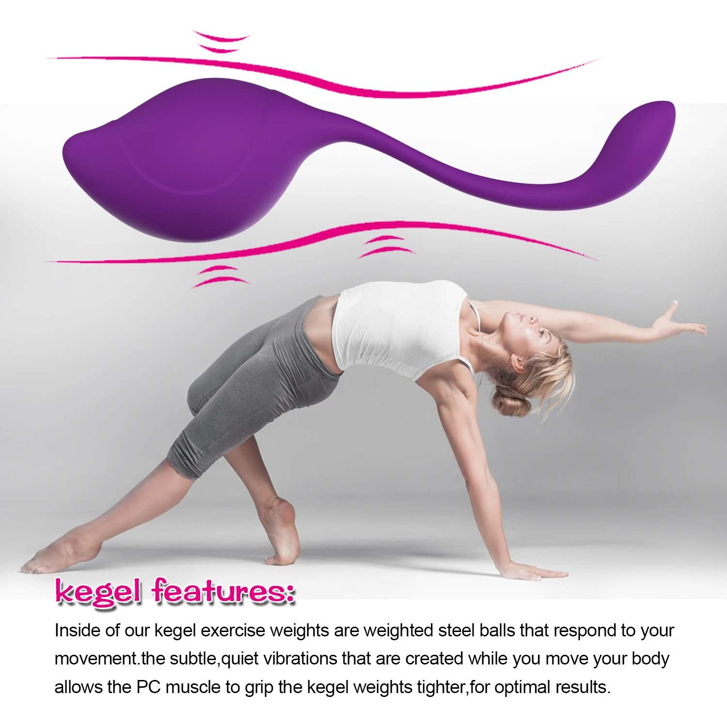 Soft silicone Pelvic floor exerciser kegel balls vaginal tightening silicone kegel balls
