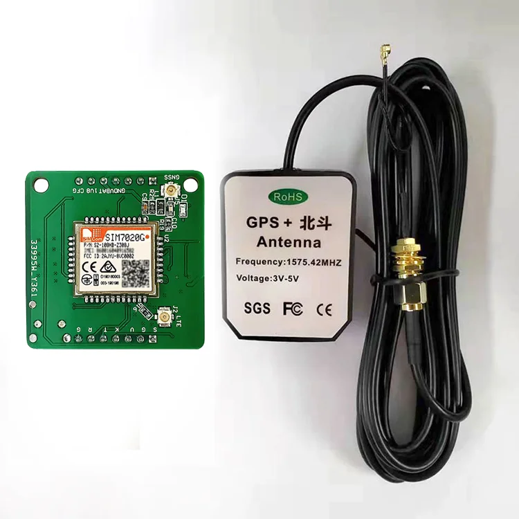 Макетная плата SIMCOM SIM7020G + GPS антенна NB-IoT, глобальный диапазон, модуль LTE M2M, чип SIM7020, основная плата, коммутационная плата