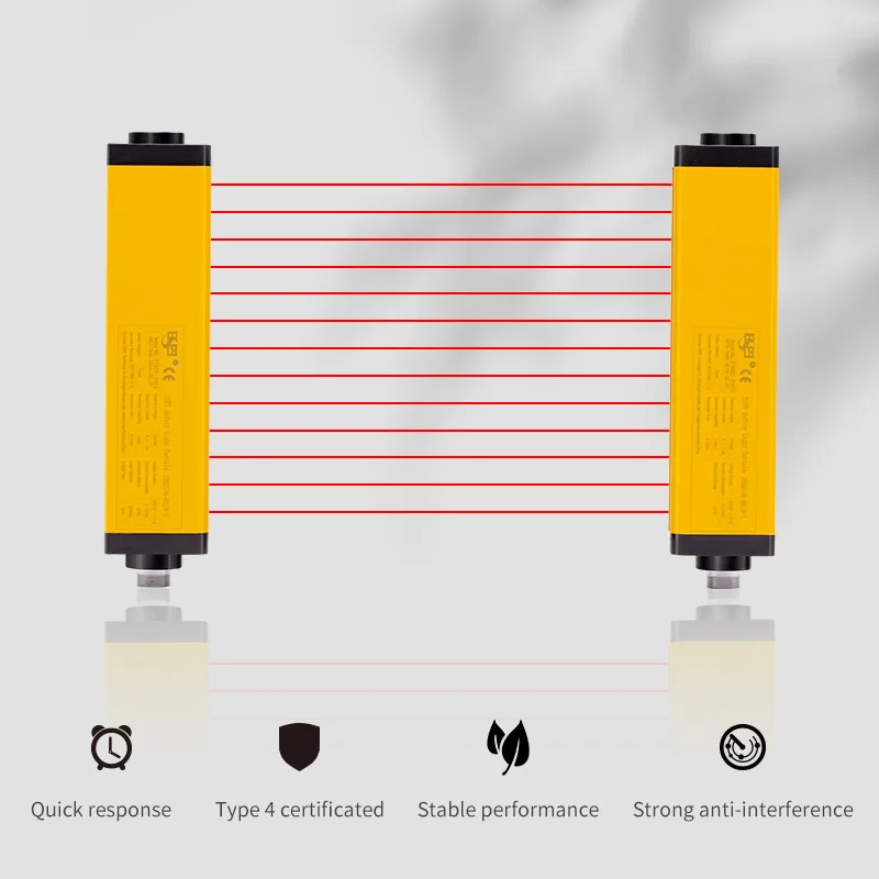 220mm Protection Height Safety Photoelectric Sensor with PNP NPN Output Infrared Sensor Protection Arm Safety Light Curtain