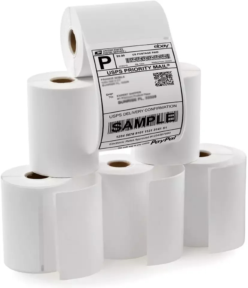 Factory Sale 4 x 6 Inch Direct Blank Shipping Label Roll Barcode A6 Printer Thermal Sticker Paper 100x150mm Waybill Sticker