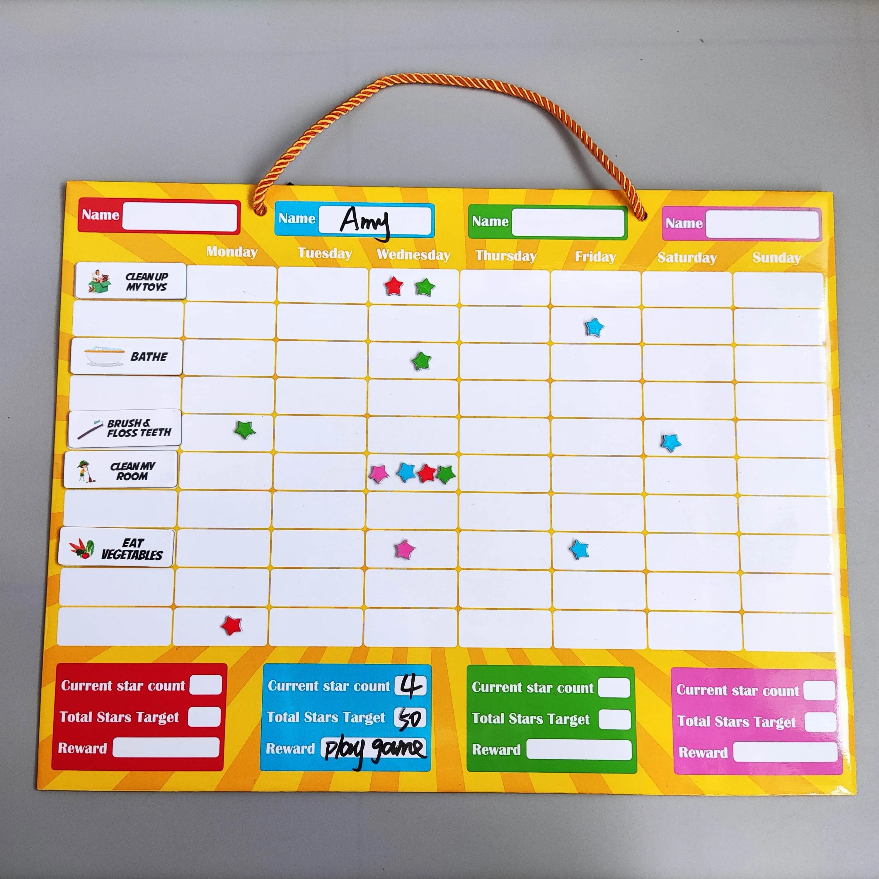factory custom magnetic responsibility chart chore chart for kids