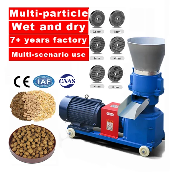 Household breeding of small crop straw rabbit feed pellet machine