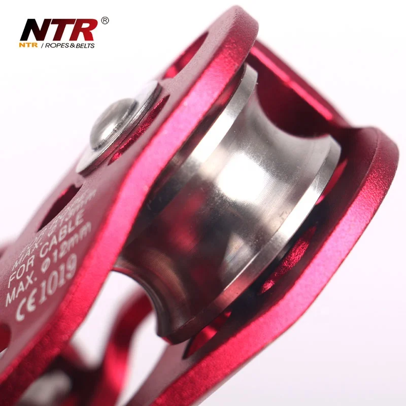 Aluminum speed double zip line Safety mountain hardware rigging cable parallel double climbing pulley