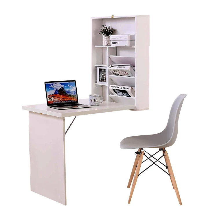 Space saving  furniture   Fold Out Convertible Wall Mount Desk study table Cheap Folding Office Computer Desk