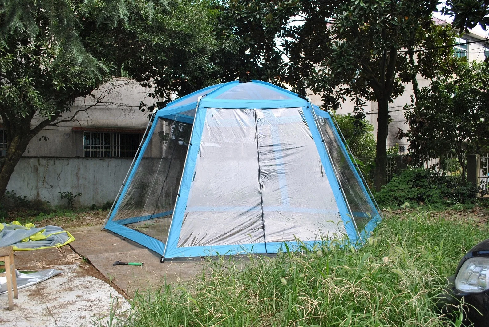 Germany Market 500 x 433cm Round Multi-Use Pool Dome Fits Spas And Pools Up Pvc Transparent Pool Cover Tent for Patio