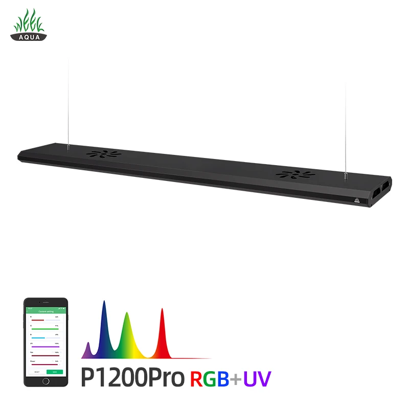 WEEKAQUA P1200Pro умный светодиодный аквариумный светильник 150 Вт полный спектр натуральный rgbuv пользовательский диммер аквариумная лампа для аквариума