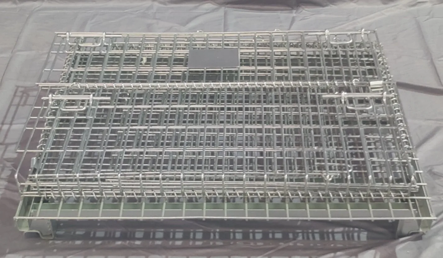 BHK35 stackable Steel Wire Mesh Rolling Cages container For material easy storage with high quality