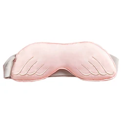 New Design Silk Eye Mask Hot Steam USB Rechargeable Soft Fabric Angel Wings Heated Eye Mask