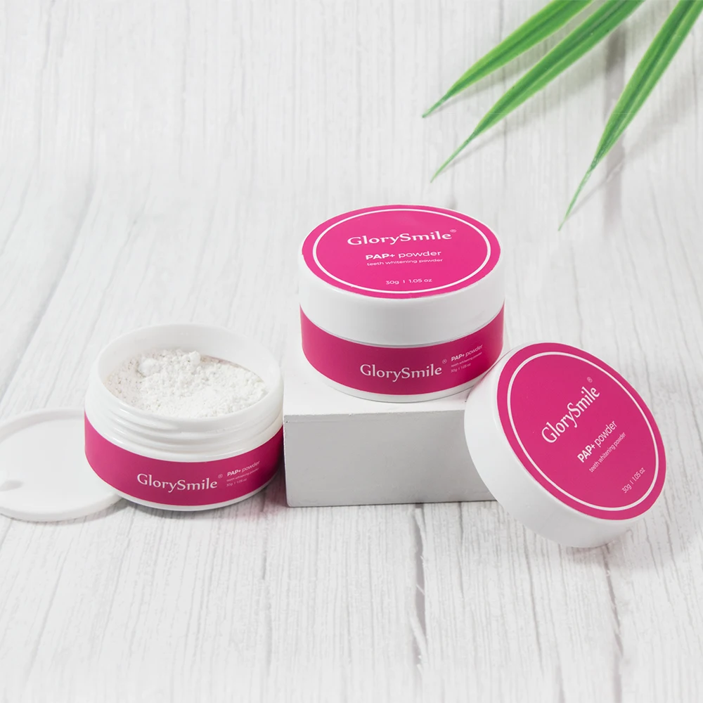 CE Approved Organic White Powder Non Peroxide PAP Teeth Whitening Powder 30g Custom Logo