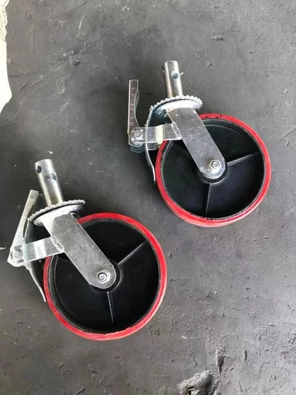 Hot Sale Caster wheels with Jack Base 9/8 inch Caster With Brake for Mobile Scaffolding