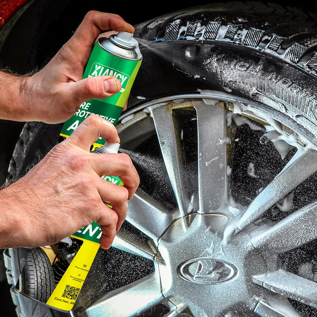 Wholesale Car Care Product Polish Tire Wheel Wax Silicone Tire Shine Spray