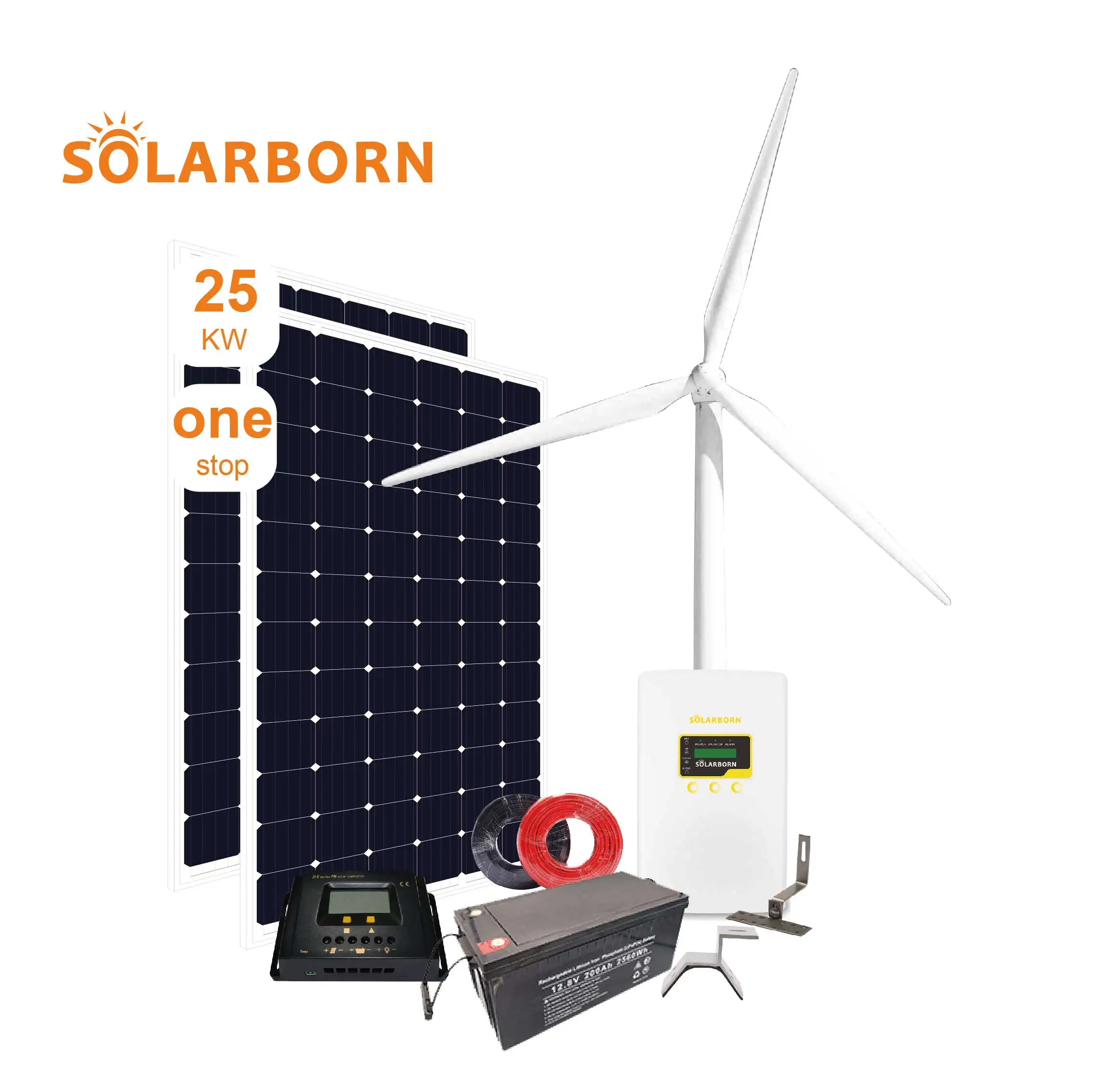 
Technological innovation 25kw wind hybrid solar system price complete power solar energy system for home 