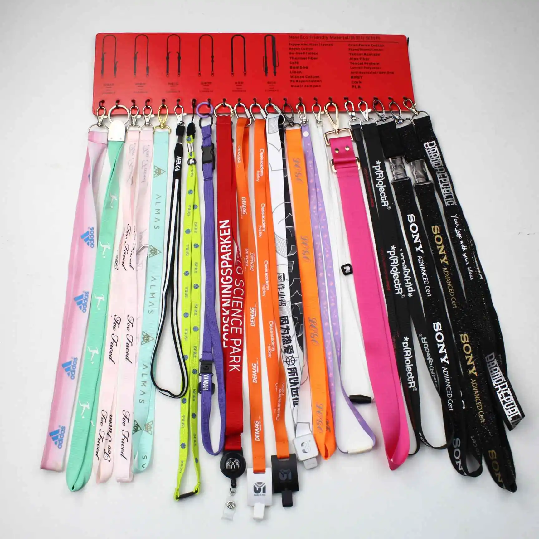 Controlled Remote Centralized RF Name Tag, Water Bottle Acrylic Custom Logo Keychain Designer Flashing Light Up LED Lanyards/