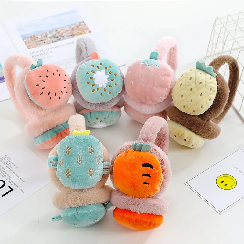 Горячая Распродажа новый дизайн теплые зимние милые меховые плюшевые детские наушники для женщин и девочек