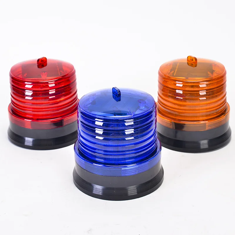 Solar LED Traffic Warning Light LED Beacon lashing Warning Lamp for Road Safety Emergency Flashing Car Safety Traffic Control
