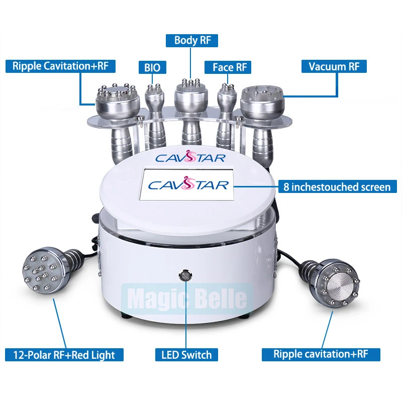  Волшебная Belle cavism система вакуумной кавитации красоты ультразвуковой rf липосакция Кавитация мышц похудение коррекция фигуры Сжигание жира снижение