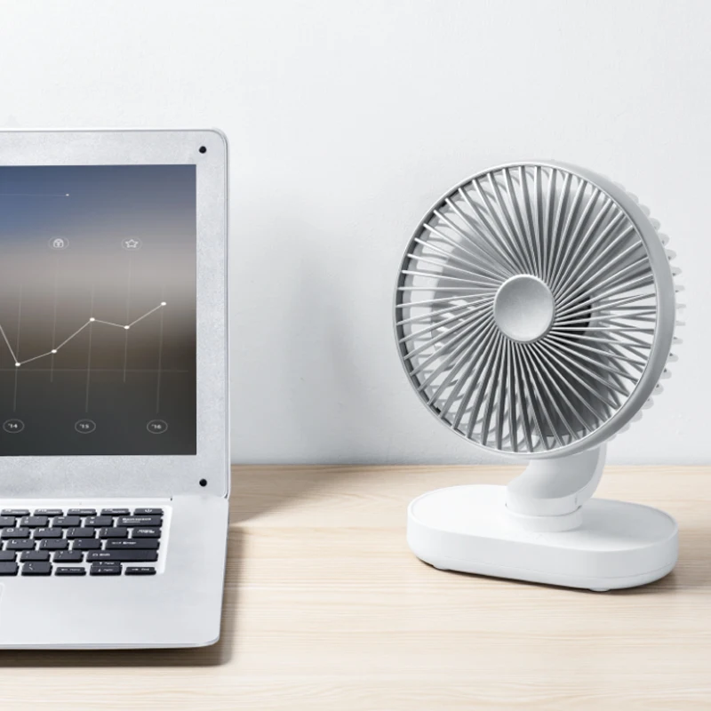 Battery Powered quiet 4 Speeds Mini Portable Indoor USB Electric Desktop Fan for Office Home Sport Camping Travel