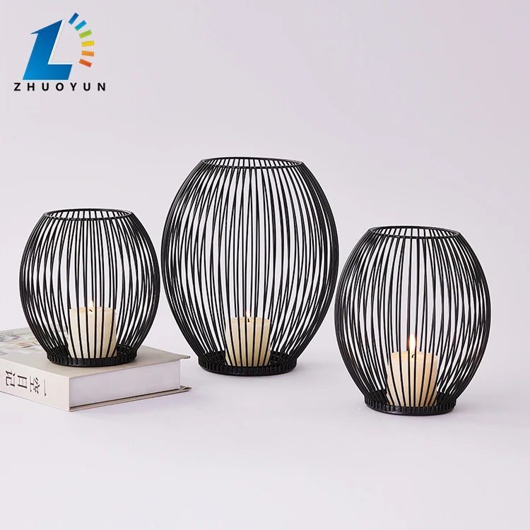 Zhuoyun Modern Gold Table Centerpiece Party Wedding Decoration Pillar Metal Candlestick Holder