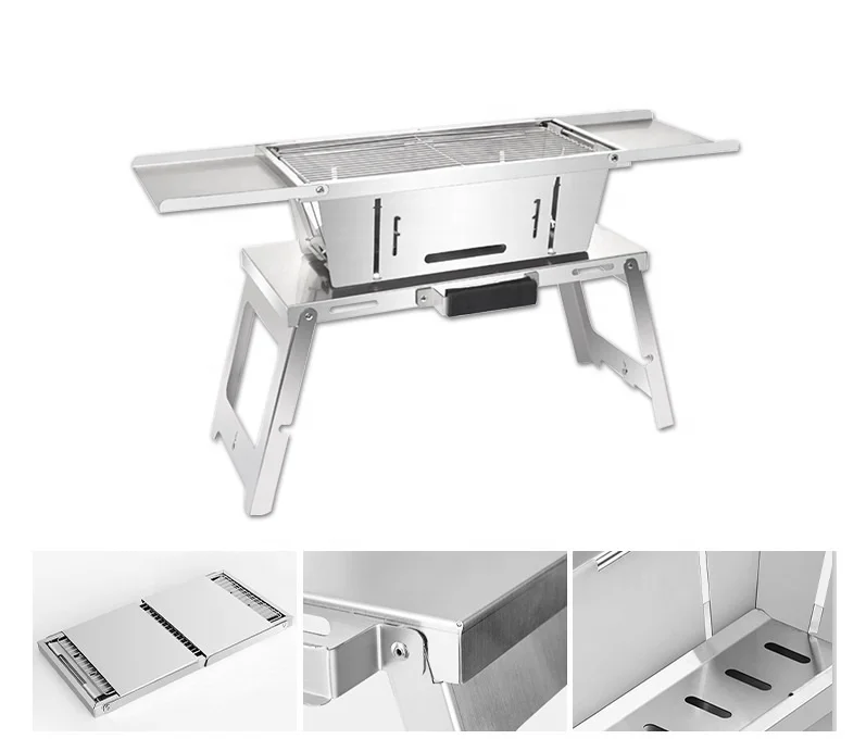 Wholesale stainless steel foldable outdoor camping portable grill