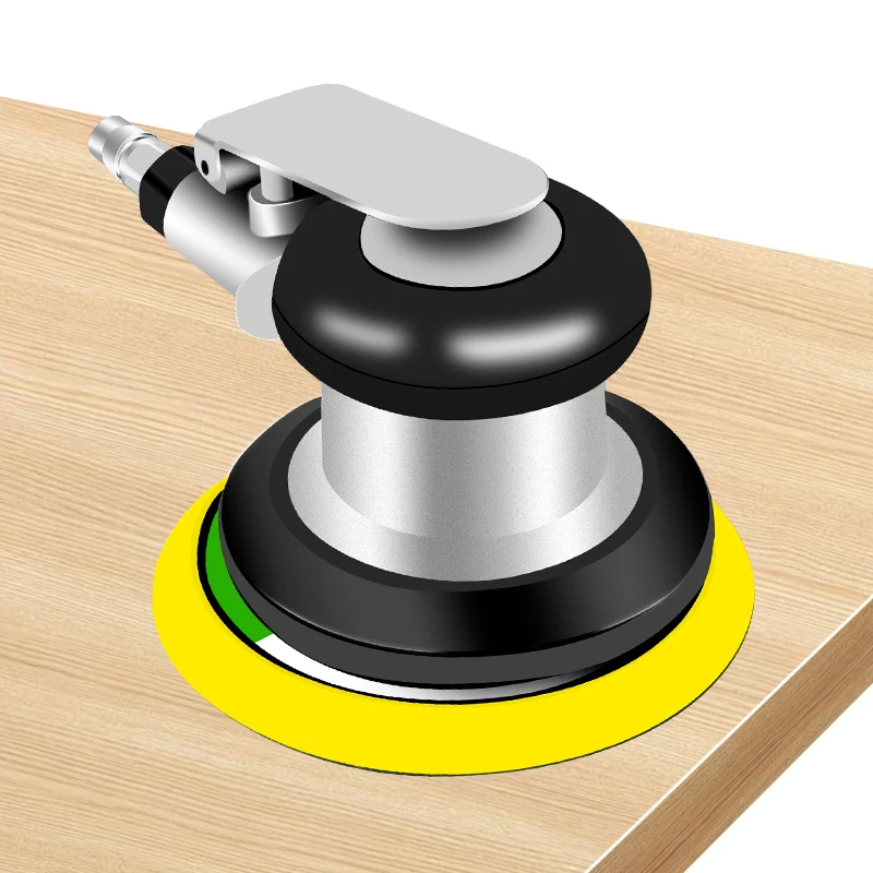 5 Inch Air Polishing Machine 125mm Vacuum Eccentric Grinding Machine For Furniture, Metal, Wood Pneumatic Grinding Machine