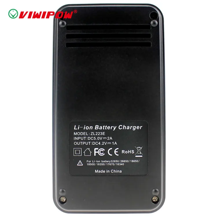 2 slots USB 18650 charger intelligent  battery charger for lithium batteries with LED display